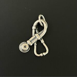 James Avery Stethoscope Nurse Doctor Sterling Charm 2.12g
